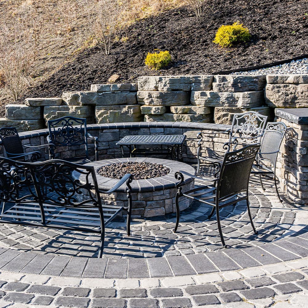 Paver patio built in Pittsburgh's North Hills