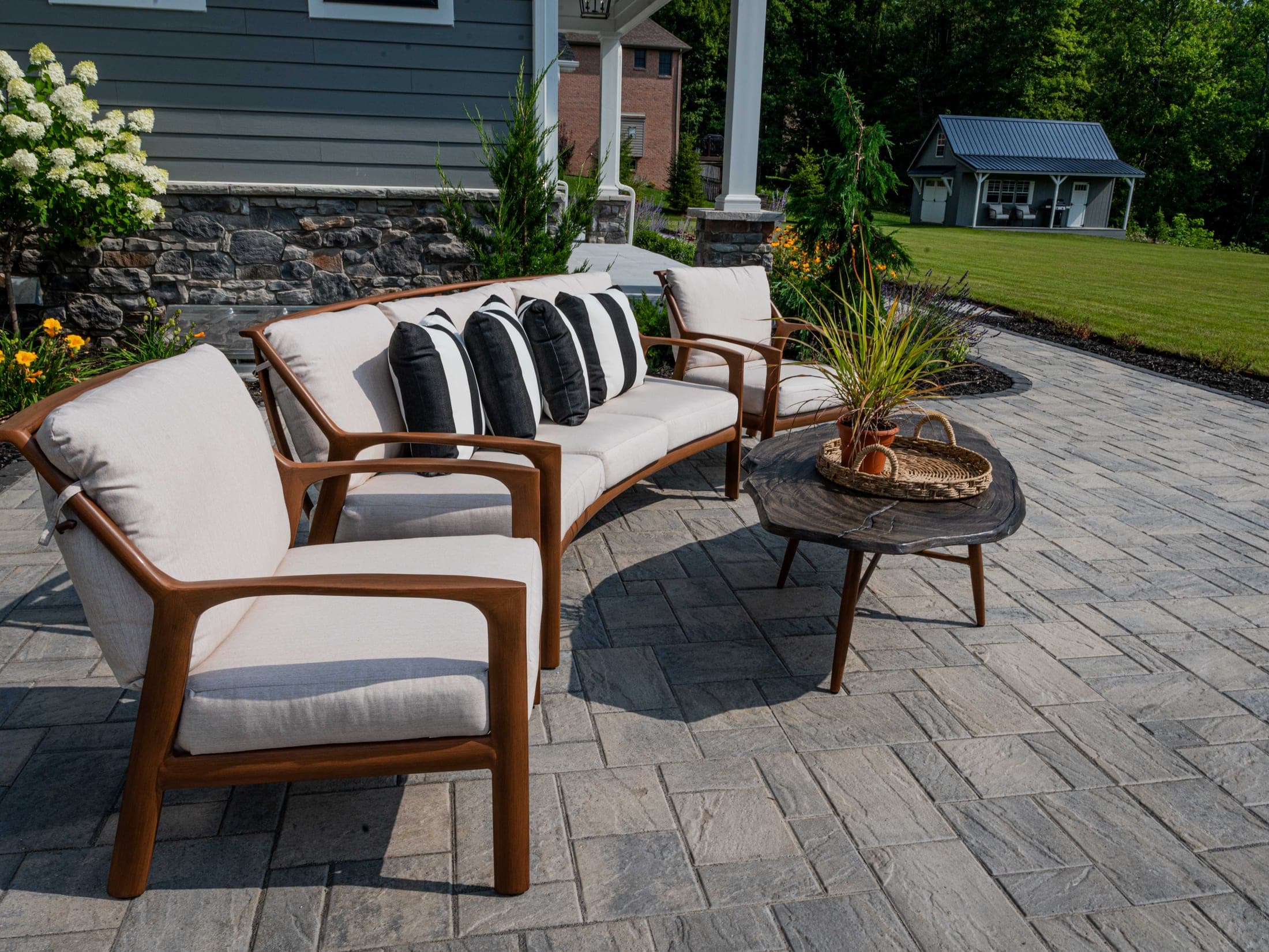 Teak patio furniture set